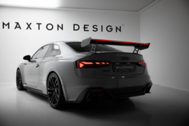 Maxton Design Carbon Spoiler met externe beugels, V.2 + LED Audi A5 / A5 S-Line / S5 / RS5 Coupé F5 / F5 Facelift