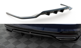Maxton Design CENTRALE ACHTERSPLITTER (MET VERTICALE SPIJLEN) V.2 AUDI A4 S-LINE B9 FACELIFT Gloss Black