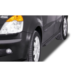 Sideskirts 'Slim' passend voor Renault Modus 2004- (ABS zwart glanzend)