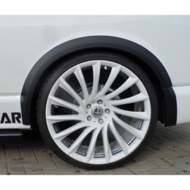 RGM Set spatbordverbreders passend voor Volkswagen Transporter T6 2015- Korte wielbasis - linker schuifdeur - Zwart