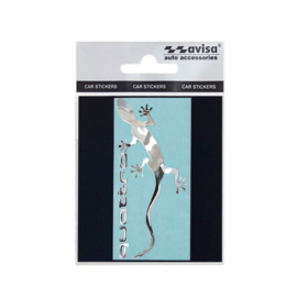 Nikkel Sticker 'QUATTRO GECKO' - 90x40mm