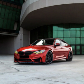 Oneway Voorspoilerlip passend voor BMW M3 F80 2014-2018 - Glanzend zwart