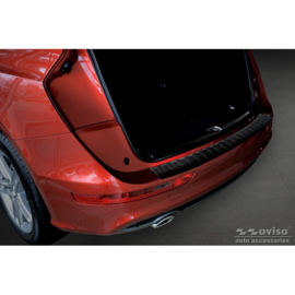 Matzwart RVS Achterbumperprotector passend voor Audi Q5 2008-2012 & 2012- 'Ribs'