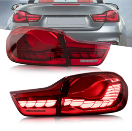 VLAND oled-achterlichten voor BMW 4-serie f32 f33 f36 m4 f82 f83 2014-2020 Kleur: Rood