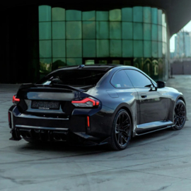 Oneway Achterbumperskirts (Hoeken) passend voor BMW M2 G87 Coupe 2023- - Glanzend zwart
