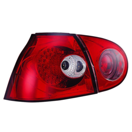 Set LED Achterlichten passend voor Volkswagen Golf V 2003-2008 excl. Variant - Rood/Helder