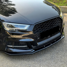 Oneway Voorspoilerlip passend voor Audi S3 8V Sedan 2016-2020 - Glanzend zwart