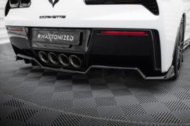 Maxton Design Achtersplitter (met verticale stangen) + Achterzijsplitters Chevrolet Corvette C7