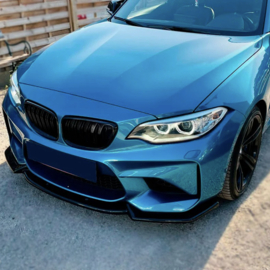 Oneway Voorspoilerlip passend voor BMW M2 F87 2016-2020 - Glanzend zwart