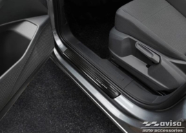Zwart RVS Instaplijsten passend voor Volkswagen Caddy V 2020- - 'Special Edition' - 2-delig