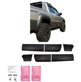 Oneway Set deurpanelen passend voor Volkswagen Amarok MK1 2010-2022 - Matzwart