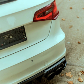 Oneway Achterbumperskirts (Hoeken) passend voor Audi S3 8V Sportback 2013-2016 - Glanzend zwart