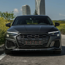 Oneway Complete bodykit passend voor Audi A3 8Y Sedan S3/S-Line 2020-2024 - Glanzend zwart