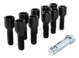 SK-Import Wielbouten Lang 33mm Ster Staal M14x1.25 (Zwart Of Zilver)