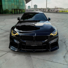 Oneway Voorspoilerlip passend voor BMW M2 G87 Coupe 2023- - Glanzend zwart