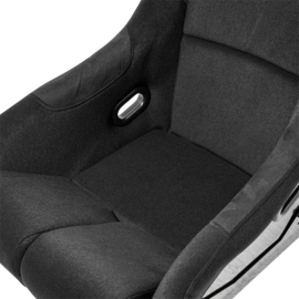 Sportstoel 'BS6' - Zwart - Vaste polyester rugleuning - incl. sledes