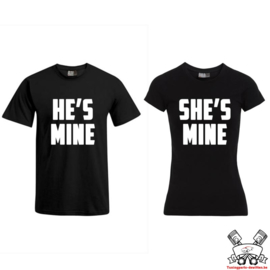 T-shirt He's Mine & She's mine