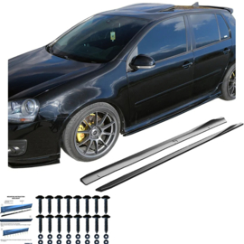 Oneway Set Sideskirts passend voor Volkswagen Golf V GTi/GTD 2003-2008 – Glanzend zwart