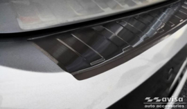 Zwart RVS Achterbumperprotector passend voor Volkswagen Arteon Shooting Brake incl. eHybrid 2020- 'Ribs'