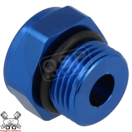 Aluminium blindplug D8 met O-ring / boring 1/8" NPT