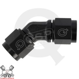 Adapter 45° female / female draaibaar D04 - Zwart