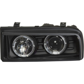 Set Koplampen passend voor Volkswagen Corrado - Zwart - incl. Angel-Eyes