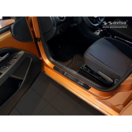 Zwart RVS Instaplijsten passend voor Volkswagen Up! 2011- - 'Special Edition' - 4-delig