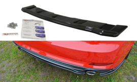 Maxton Design CENTRALE ACHTERSPLITTER AUDI A5 S-LINE F5 COUPÉ / SPORTBACK (ZONDER VERTICALE SPIJLEN) Gloss Black
