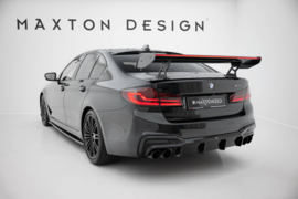 Maxton Design Carbon Spoiler met interne beugels + LED BMW 5 / M5 Sedan G30 / F90