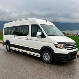 Oneway Set spatbordverbreders (Trims) passend voor Volkswagen Crafter MK2 & MAN TGE MK1 PreFacelift 2016- – Matzwart