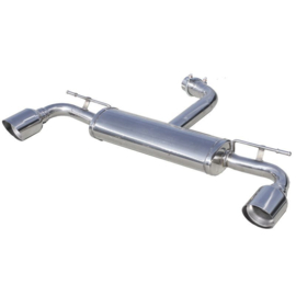 100% RVS Dubbele Sportuitlaat passend voor Volkswagen Golf VII 2.0 GTi (220pk) 2013- Links/Rechts 102mm Racing