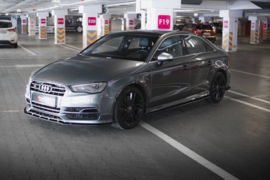 Maxton Design STREET PRO VOORSPLITTER AUDI S3 / A3 S-LINE SEDAN 8V Gloss Black