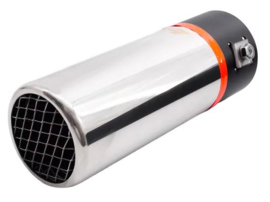 Simoni Racing Uitlaatsierstuk Rond RVS - Ø60xL170mm - Montage 37-57mm