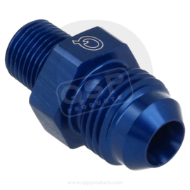 Aluminium adapter male/male D06-3/8"NPT Blauw