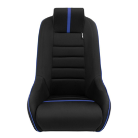 Sportstoel 'Classic RS' - Zwart/Blauw - Vaste rugleuning + Geïntegreerde hoofdsteun - incl. sledes