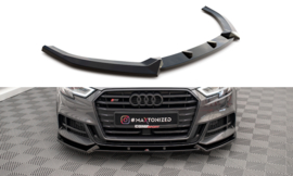 Maxton Design VOORSPLITTER V.1 AUDI S3 / A3 S-LINE SPORTBACK 8V FACELIFT Gloss Black