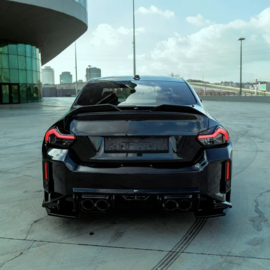 Oneway Achterbumperskirts (Hoeken) passend voor BMW M2 G87 Coupe 2023- - Glanzend zwart