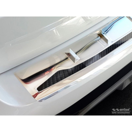 RVS Achterbumperprotector 'Deluxe' passend voor BMW X5 G05 M-Pakket 2018- 'Performance' excl. M-Competition Zilver/Zwart Carbon