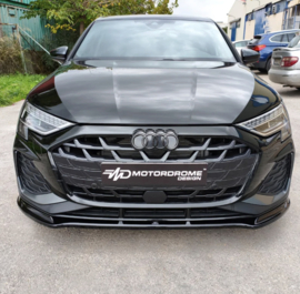 Motordrome Voorspoiler passend voor Audi A3 (8Y) Sportback & Sedan S-Line / S3 Facelift 2024- (ABS Glanzend zwart)