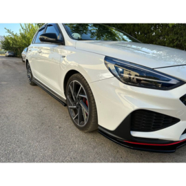 Set sideskirts passend voor Hyundai i30 III N / N-Line 2017- (ABS Glanzend zwart)