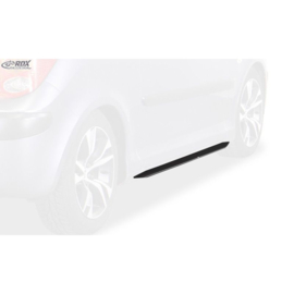 Sideskirts passend voor Peugeot 1007 2005- 'Slim' (ABS)