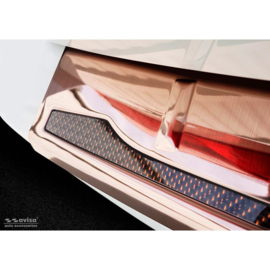 RVS Achterbumperprotector 'Deluxe' passend voor BMW 5-Serie G31 Touring 2017-2020 excl. M-Sport 'Performance' 'Brushed' Koper/Koper Carbon