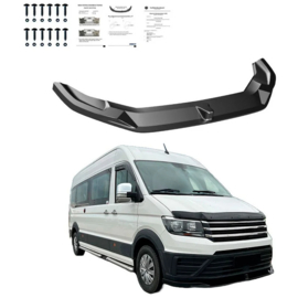 Oneway Voorspoilerlip passend voor Volkswagen Crafter MK2 2016- & MAN TGE MK1 PreFacelift 2016- – Versie 2 – Glanzend zwart