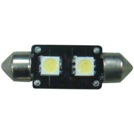 Festoon Lamp 2Q SMD Xenon-Optiek 10x37mm 12V, per stuk, met CAN-bus ondersteuning