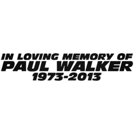In Loving Memory Of Paul Walker 1973-2013