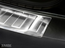 RVS Achterbumperprotector passend voor Volkswagen Caddy 2004-2015 & 2015-2020 'Ribs'