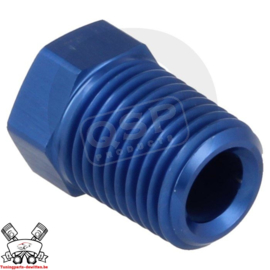 Aluminium blindplug 1/8npt - Blauw