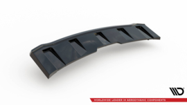 Maxton Design CENTRALE ACHTERSPLITTER AUDI A5 S-LINE F5 COUPÉ / SPORTBACK (MET VERTICALE SPIJLEN) Gloss Black