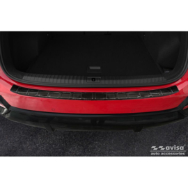 Echt 3D Carbon Achterbumperprotector passend voor Audi Q3 Sportback 2019- 'Ribs'