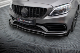 Maxton Design Street Pro Frontsplitter + Flaps Mercedes-AMG C63 Sedan / Estate W205 Facelift